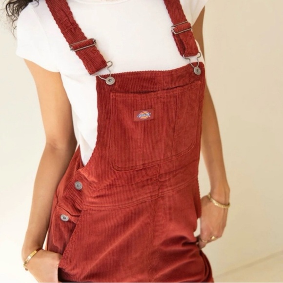 Dickies Corduroy Rust Overalls Medium - Picture 2 of 4